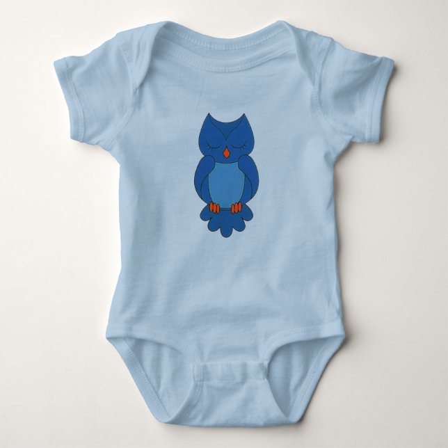 blue owl T-Shirt Baby Bodysuit (Front)