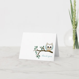 Blue Owl Thank You Card