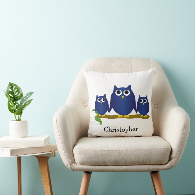 Blue Owls Design Personalised Cushion (Chair)