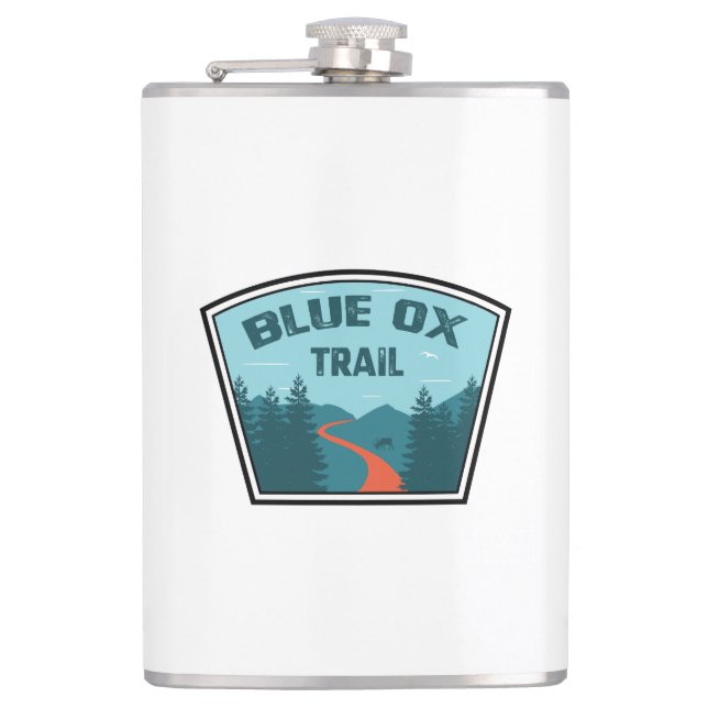 Blue Ox Trail Hip Flask (Front)