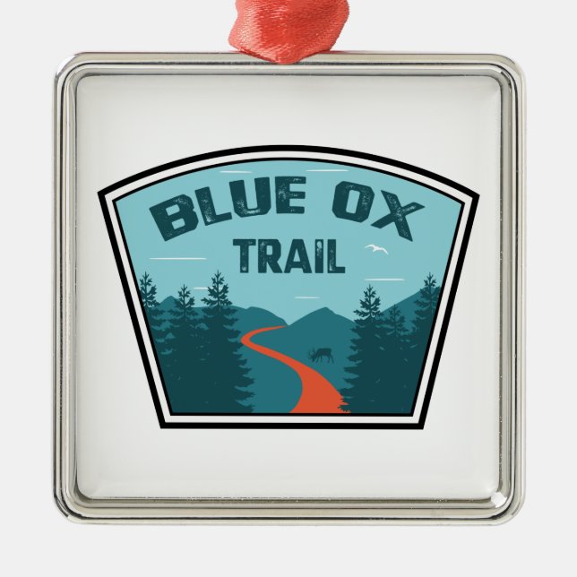 Blue Ox Trail Metal Tree Decoration (Front)