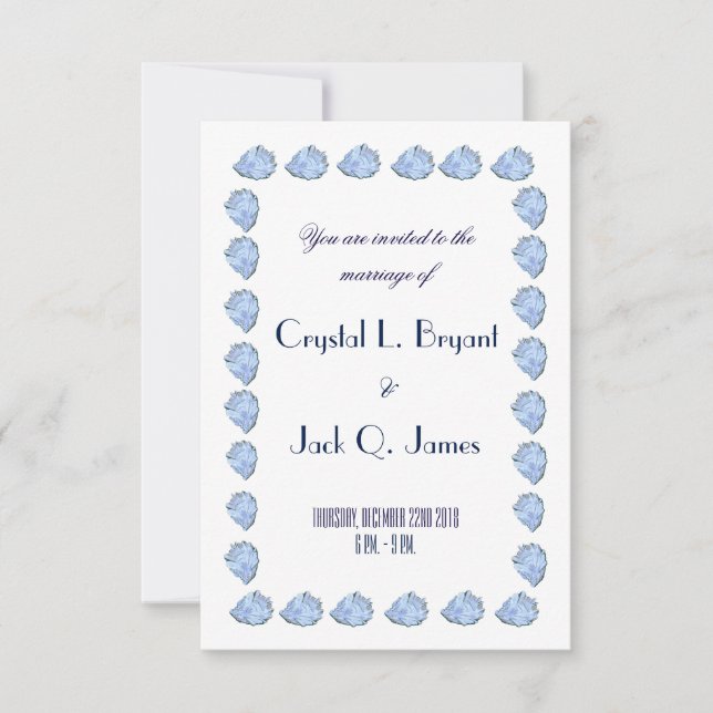 Blue Oyster Wedding Template (Front)