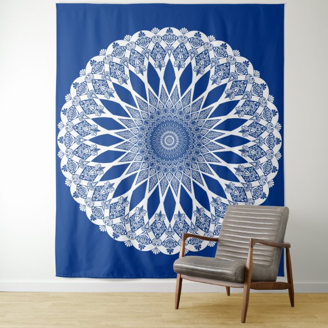 Blue Pacific Tristyns Mandala Tapestry (In Situ)