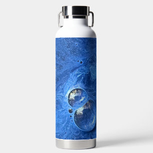 Blue Paint Bubbles Water Bottle