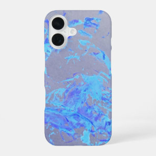 Blue paint colour splash art iphone case