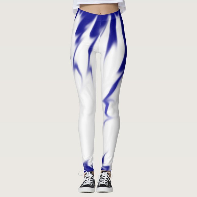 Blue Paint Spill Leggings (Front)