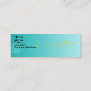 Blue Paint Splat - Customised Mini Business Card