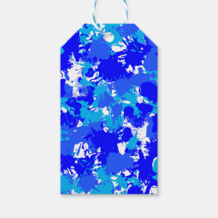 Blue Paint Splatter Gift Tags