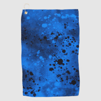 Blue Paint Splatter Golf Towel