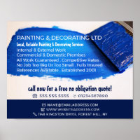Blue Paintbrush, Painter & Decorator Advertising