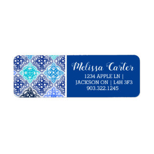 Blue Painted Moroccan Tile Pattern