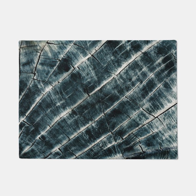 Blue Painted Wood Doormat (Front)