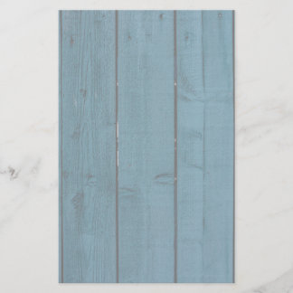 Blue painted wood planks stationery