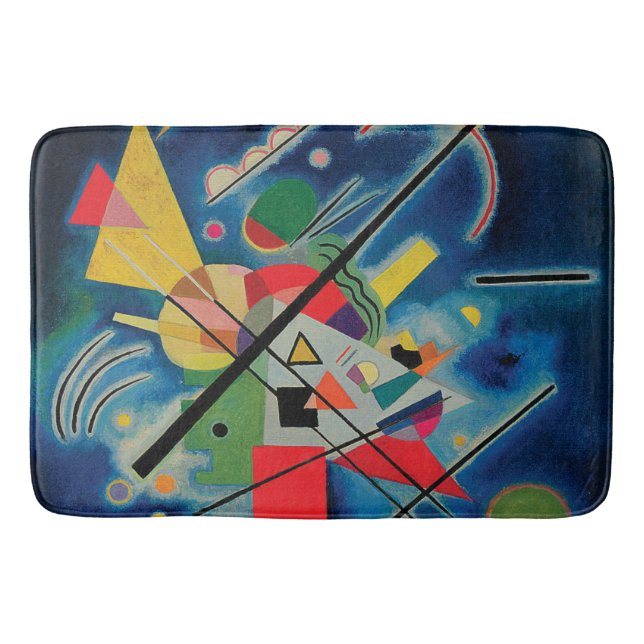 Blue Painting by Wassily Kandinsky Bath Mat (Front)