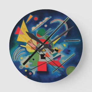 Blue Painting by Wassily Kandinsky Round Clock