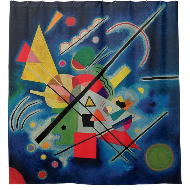 Blue Painting by Wassily Kandinsky Shower Curtain (Front)