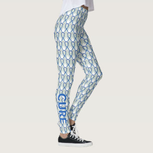 Blue Paisley Awareness Ribbon Angel Leggings