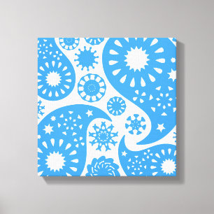 Blue Paisley. Canvas Print