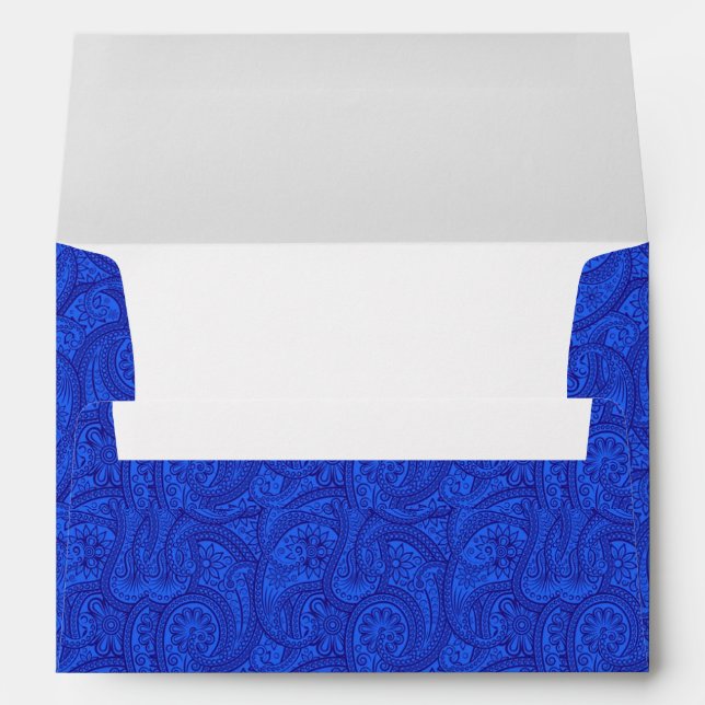 Blue Paisley Envelope (Back (Bottom))