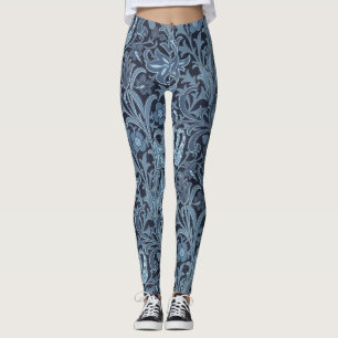 Blue paisley leggings are flattering and fun
