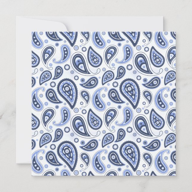 Blue Paisley Pattern Announcement (Front)