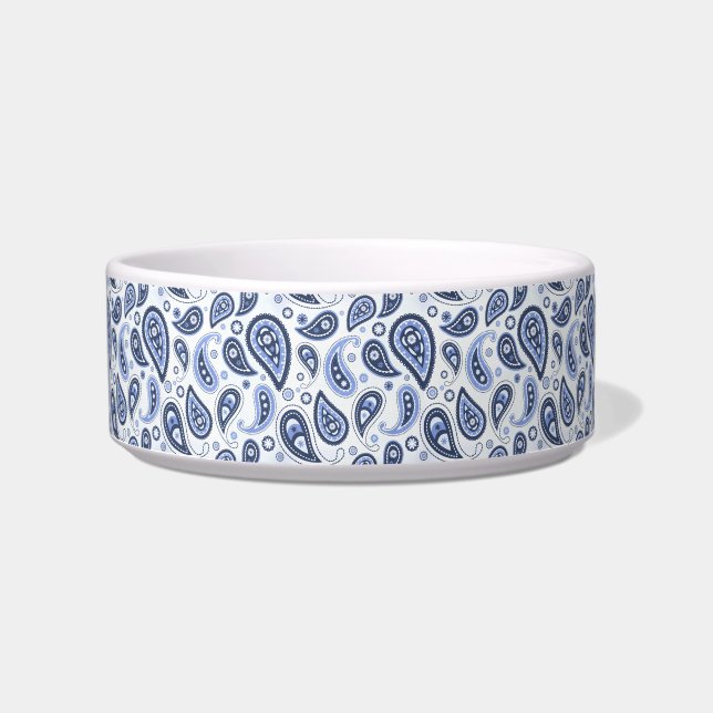 Blue Paisley Pattern Bowl (Front)