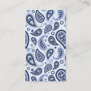 Blue Paisley Pattern Business Card