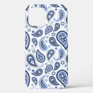 Blue Paisley Pattern iPhone 12 Pro Case