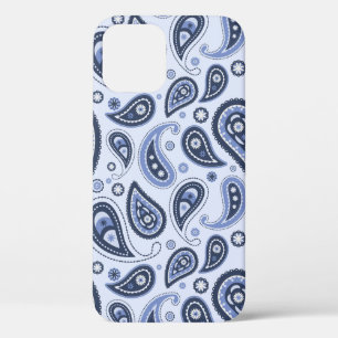 Blue Paisley Pattern iPhone 12 Pro Case