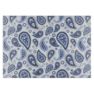 Blue Paisley Pattern Cutting Board