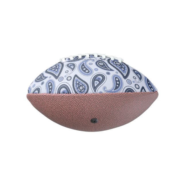 Blue Paisley Pattern Football (Rotated 270)