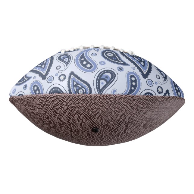 Blue Paisley Pattern Football (Rotated 270)