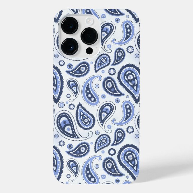 Blue Paisley Pattern iPhone Case (Back)