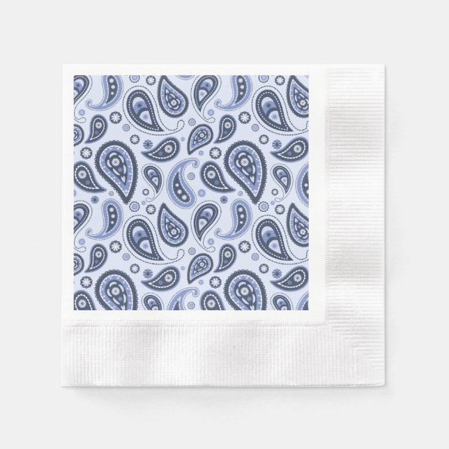 Blue Paisley Pattern Napkin (Front)