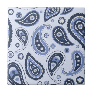 Blue Paisley Pattern Tile