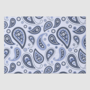 Blue Paisley Pattern Tissue Paper