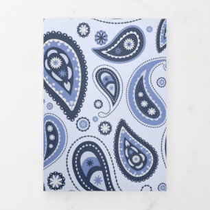 Blue Paisley Pattern Tri-Fold Programme