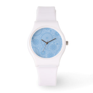 Blue paisley pattern watch