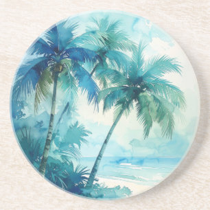 Blue Palm Trees Coaster