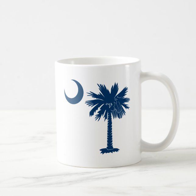 Blue Palmetto Coffee Mug (Right)