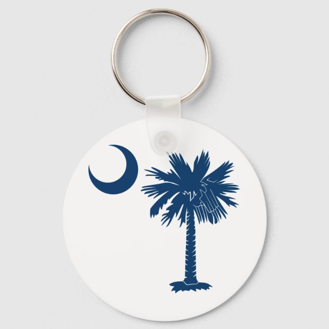 Blue Palmetto Key Ring (Front)