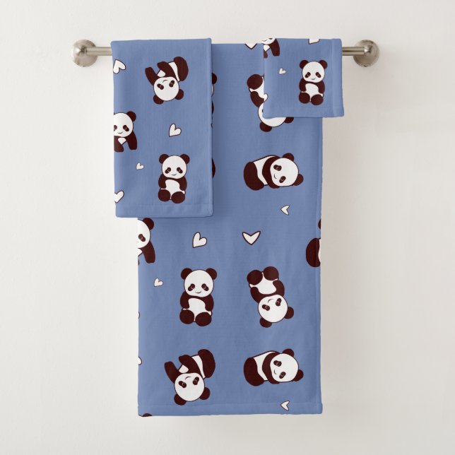 Blue Panda Towel (Insitu)