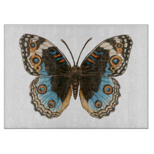 Blue Pansy Butterfly Cutting Board