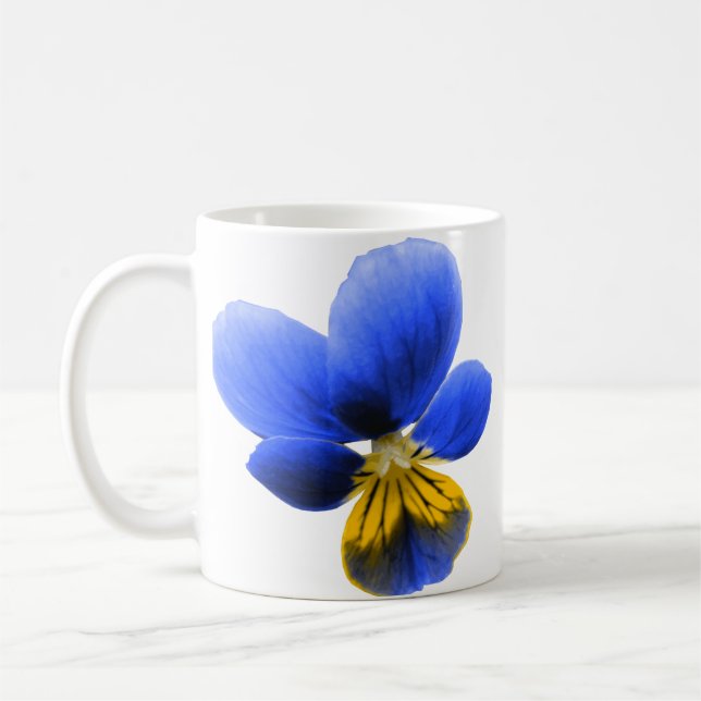Blue Pansy Mug (Left)