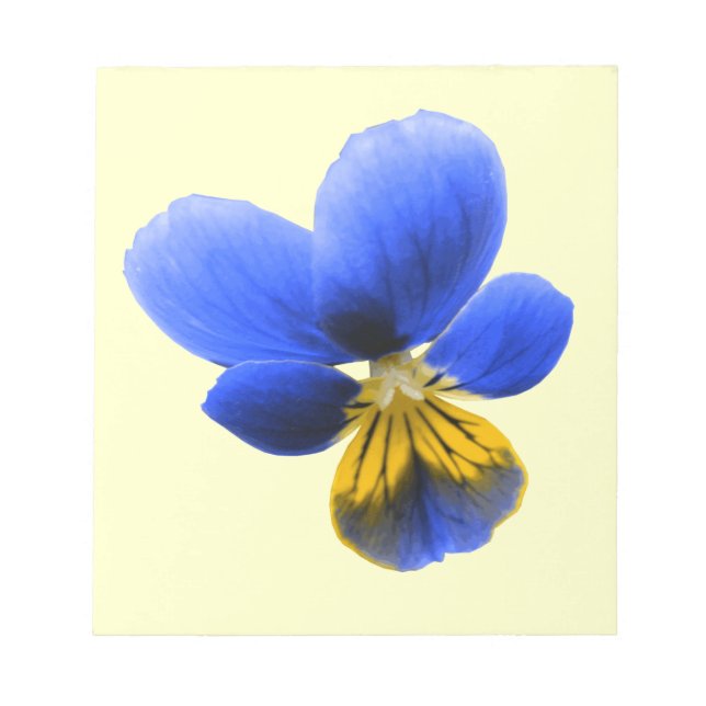 Blue Pansy Notepad (Front)