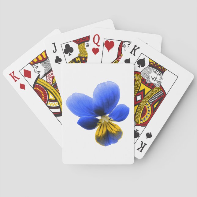 Blue Pansy Playing Cards (Back)