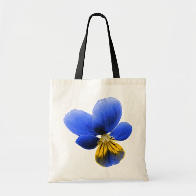 Blue Pansy Tote Bag (Front)
