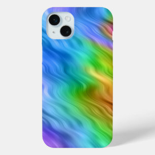 Blue Pansy Wavy Texture iPhone 15 Mini Case