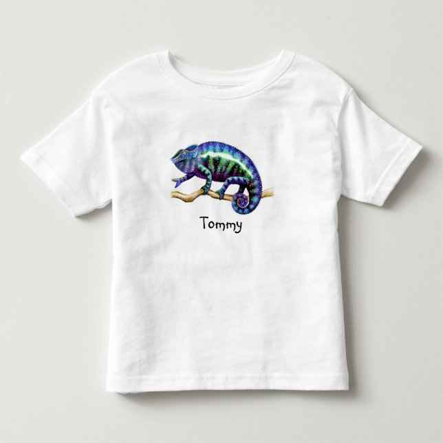 Blue Panther Chameleon Toddler Tee (Front)