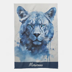 Blue Panther Tea Towel